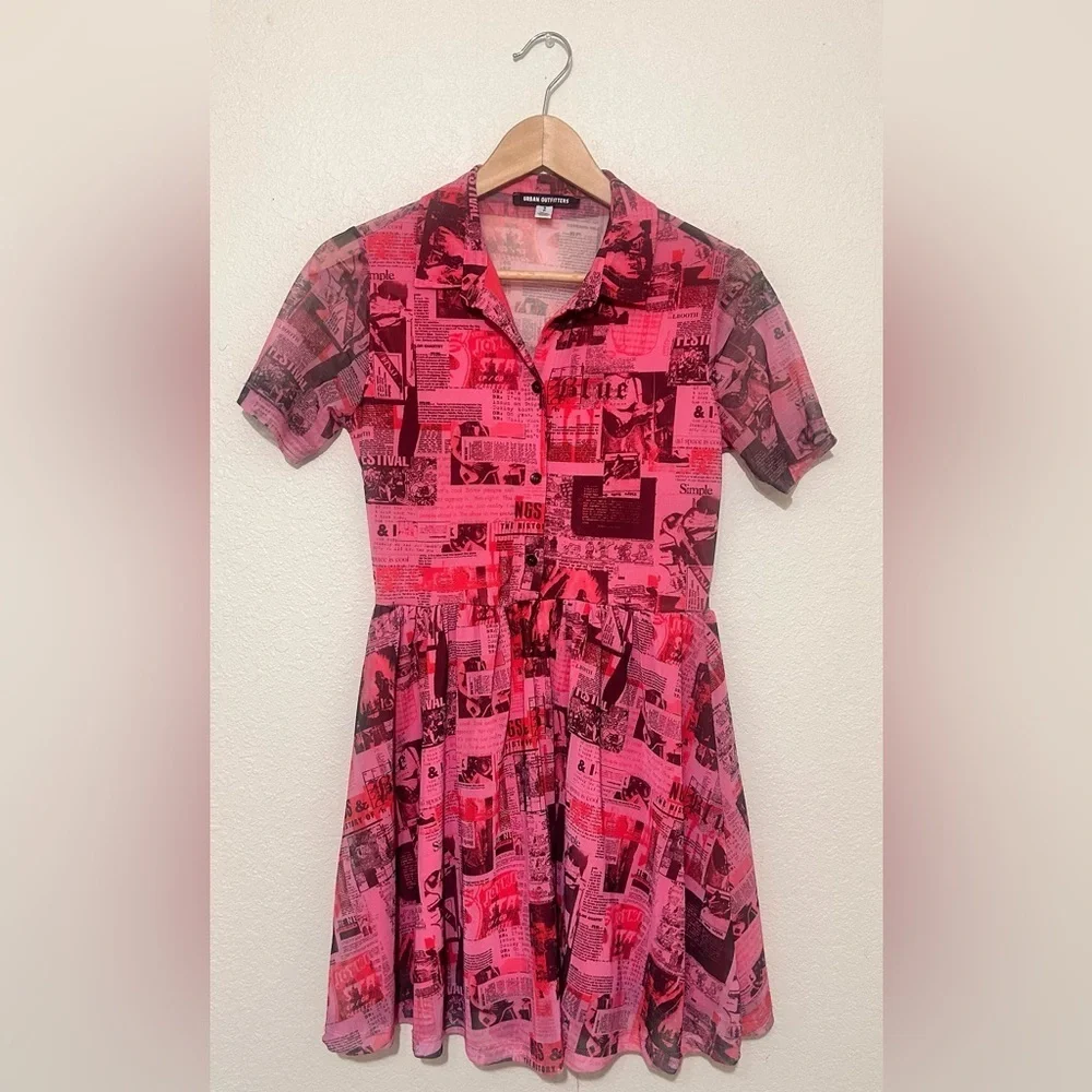 Urban Outfitters Pink Mini Polo Collar Dress - Picture 4 of 11